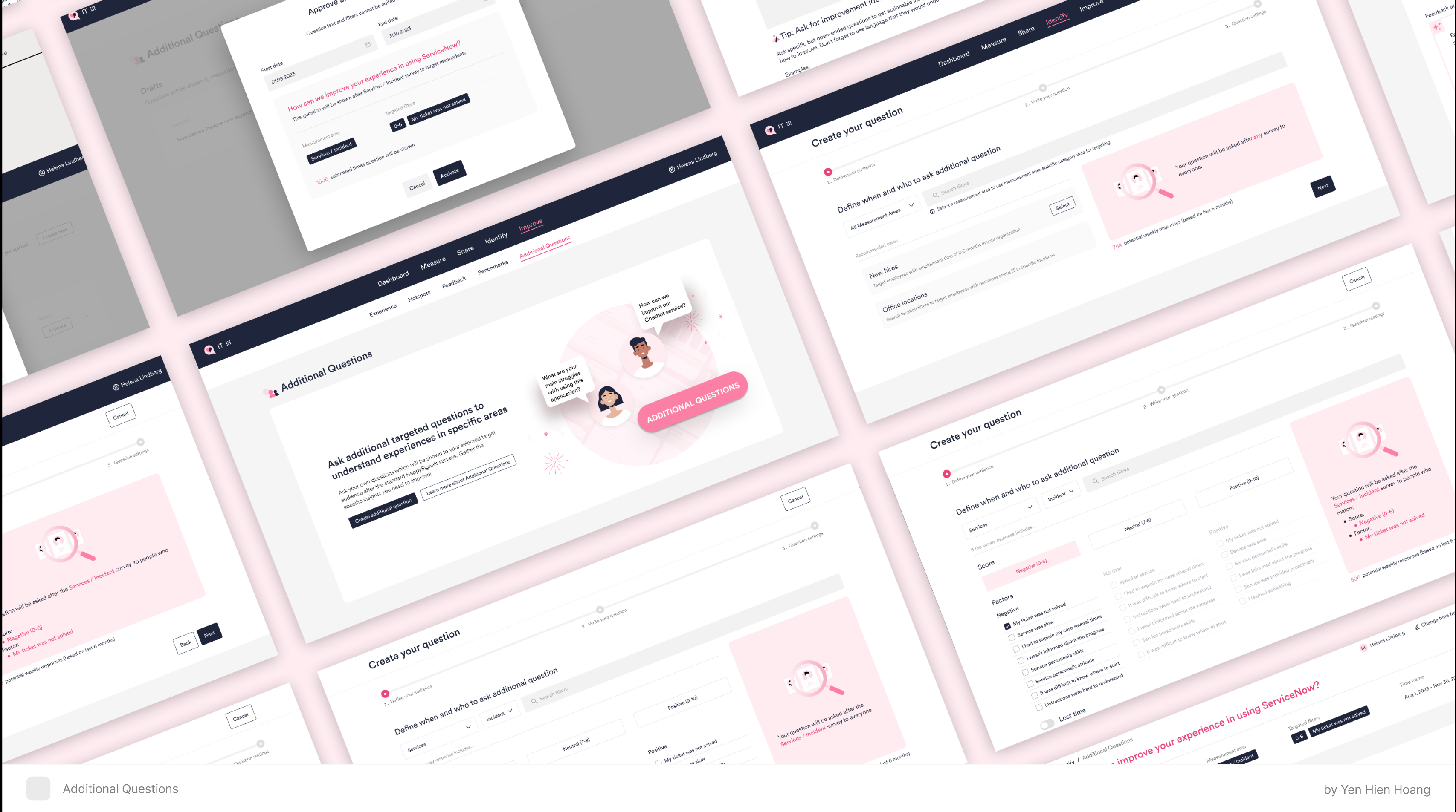Additional Questions — survey targeting flow screens for HappySignals